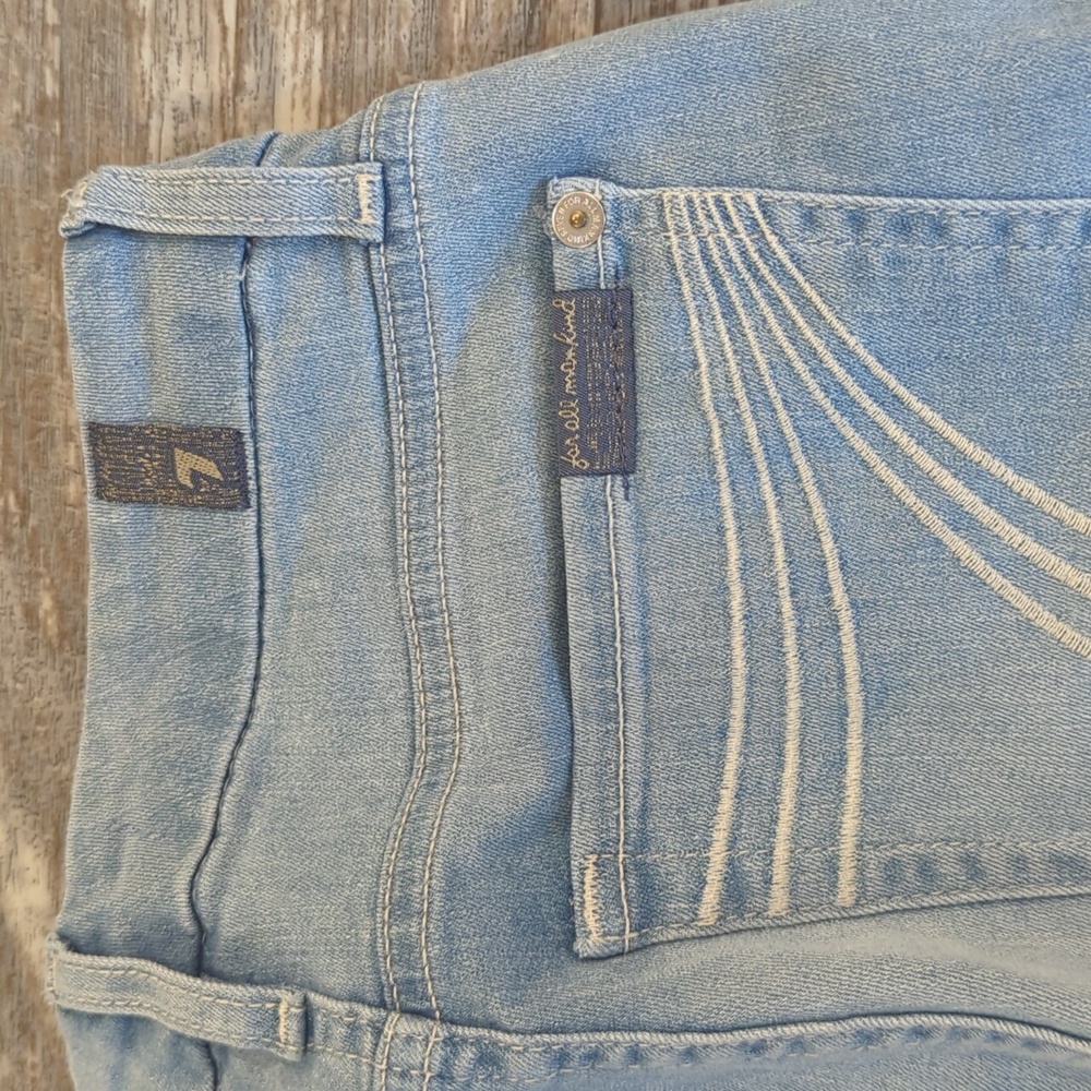 7FAMK DOJO Contour Waistband trouser jeans flares Style #7U474008 sz 24x31.5L - Picture 7 of 16